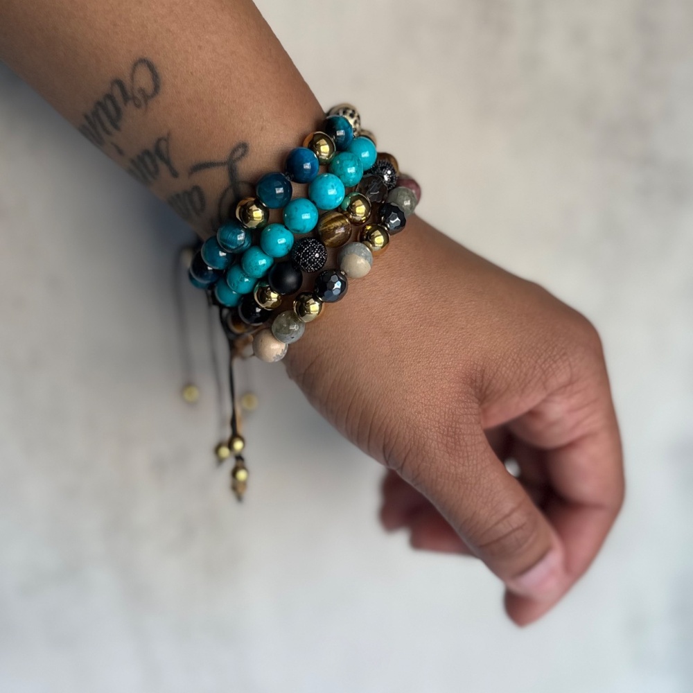 Beaded Rope String Bracelet Stack - Picture 7 of 9